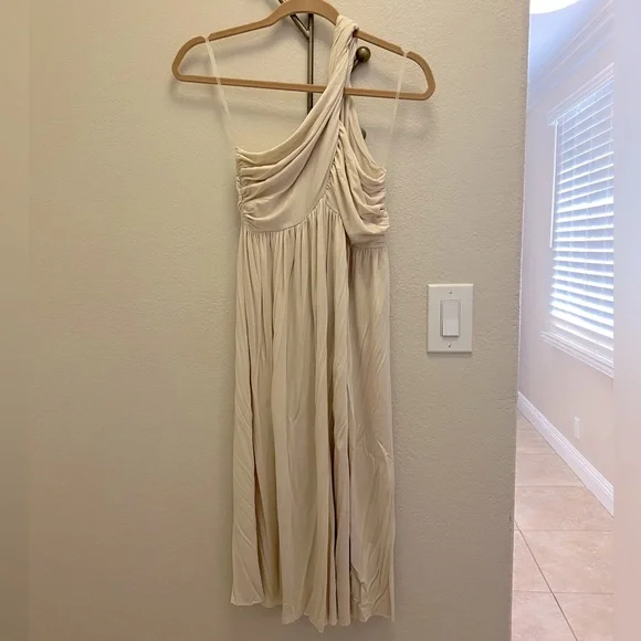 Dresses | Rachel Pally Cream One Shoulder Dress Size 2 Nwt | Poshmark